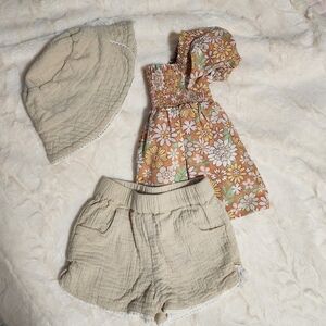 Haute Hippie Boho Floral 3 Piece Set, Baby Girl, Size 12M